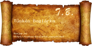Tüskés Boglárka névjegykártya